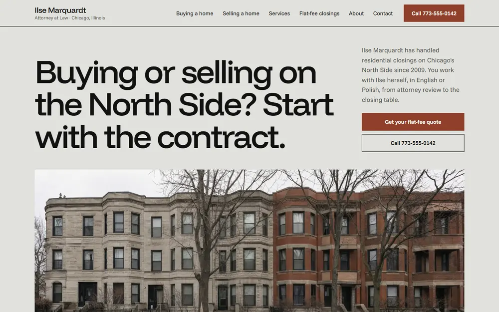 After: the rebuilt homepage
